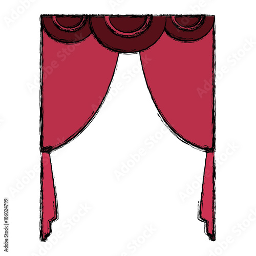 theater curtains isolated icon vector illustration graphic design