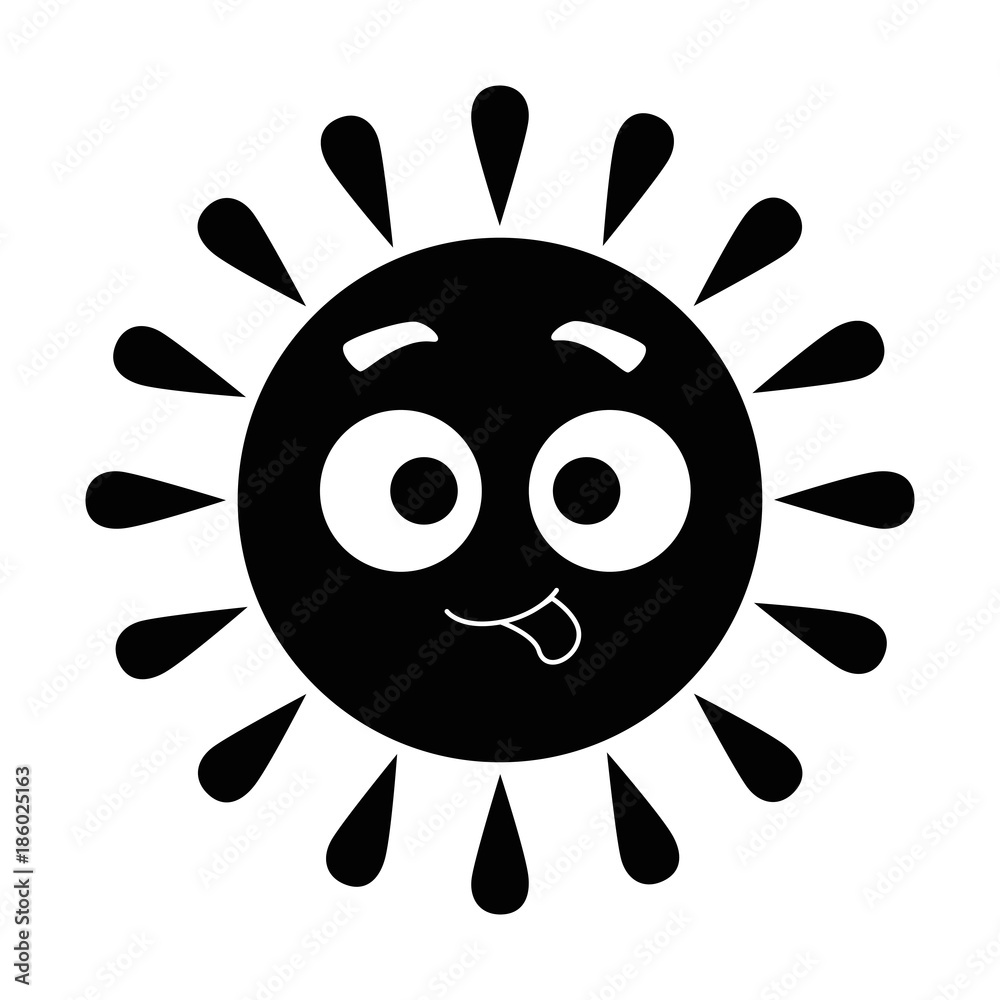 summer sun crazy kawaii character summer sun crazy kawaii character