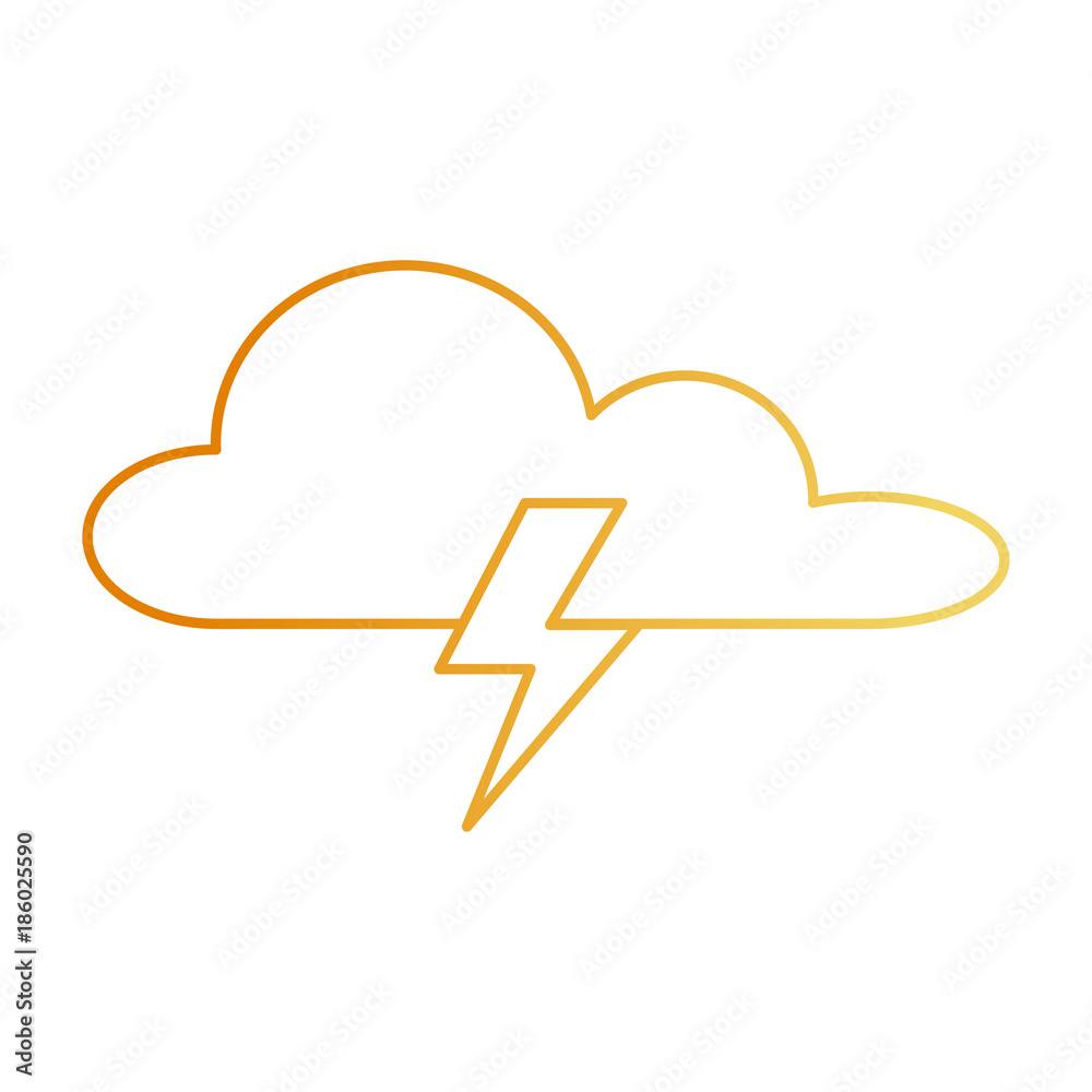 weather cloud with thunders rays weather cloud with thunders rays