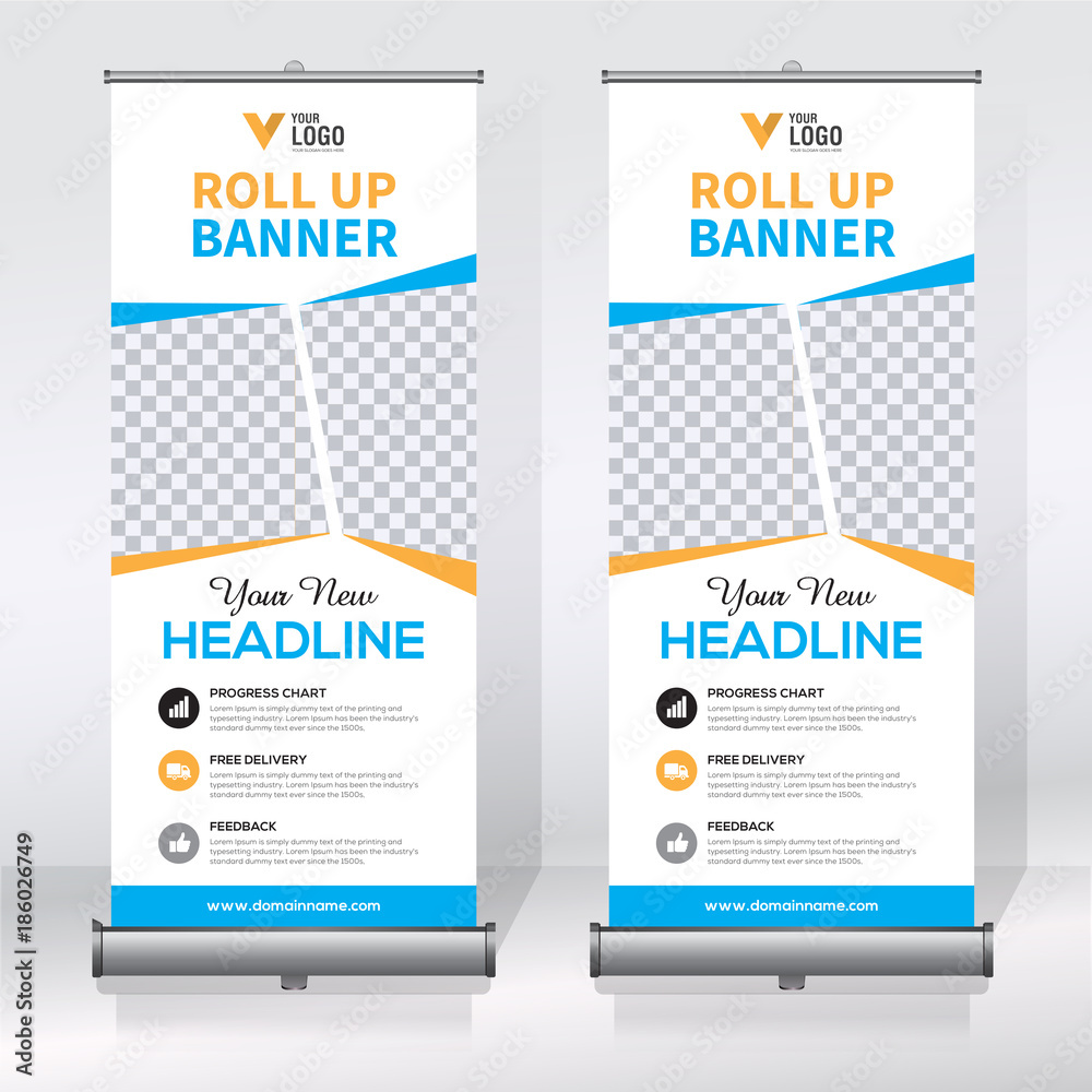 Obraz premium Roll up banner design template