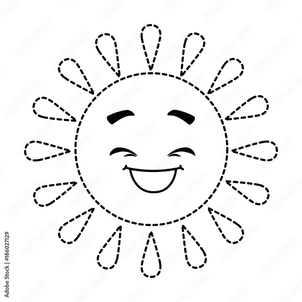 summer sun happy kawaii character