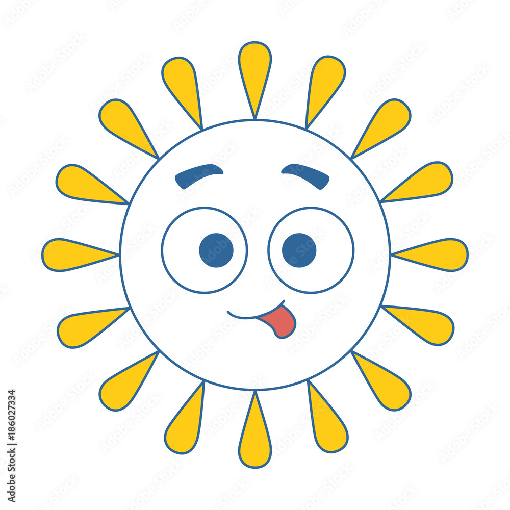 summer sun crazy kawaii character summer sun crazy kawaii character