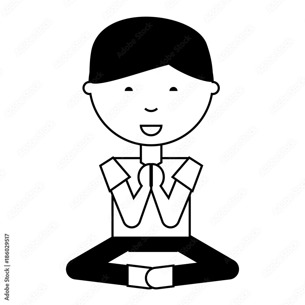 cartoon man practicing yoga cartoon man practicing yoga