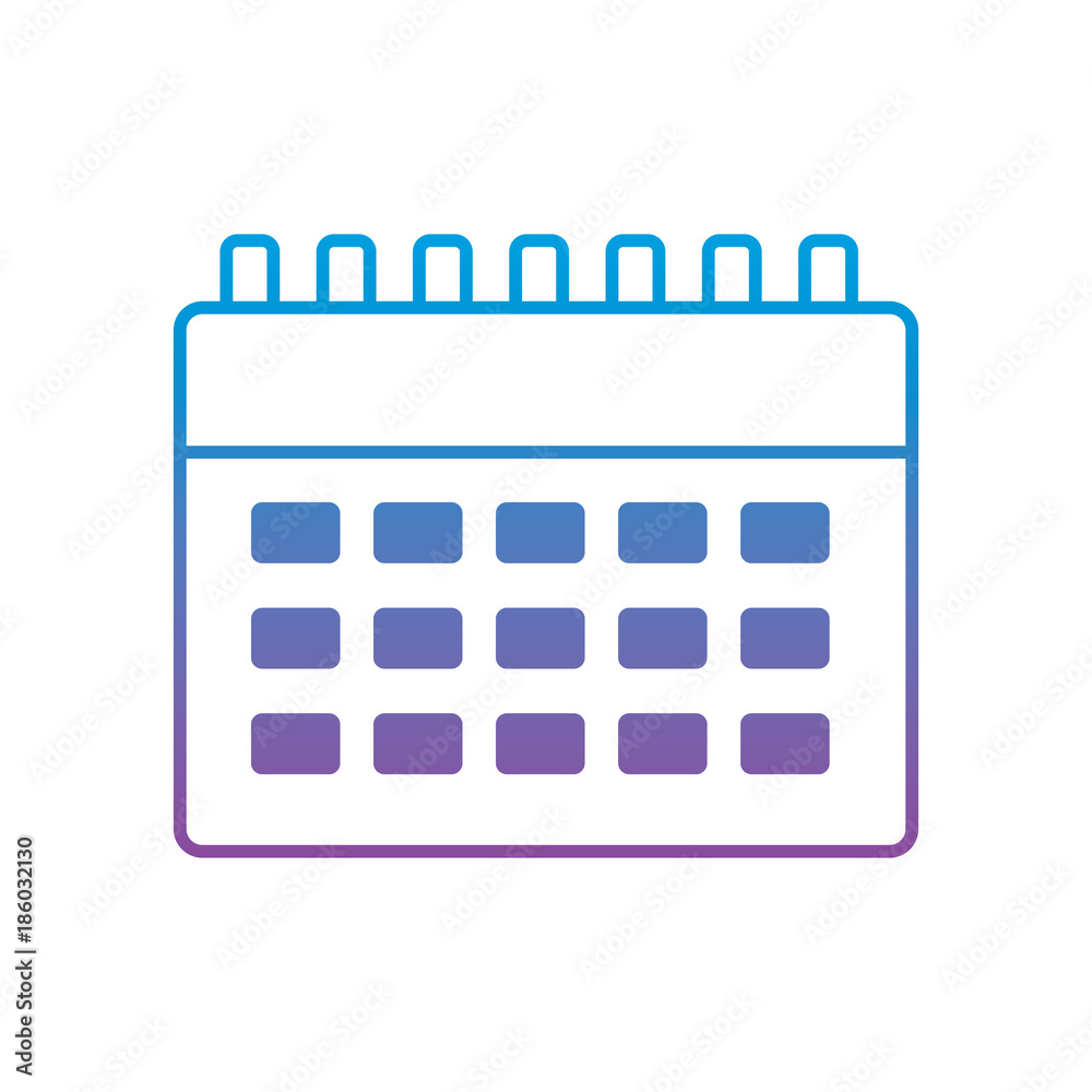 calendar blank icon image vector illustration design blue to purple ombre line calendar blank icon image vector illustration design blue to purple ombre line