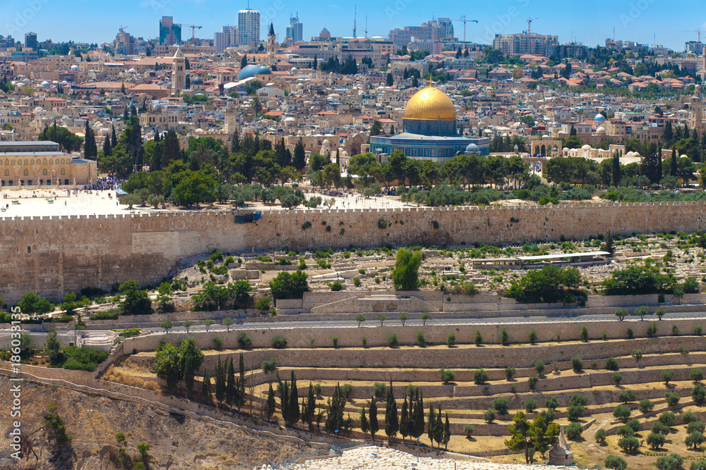 View on the Dome of Rock and Temple Mount