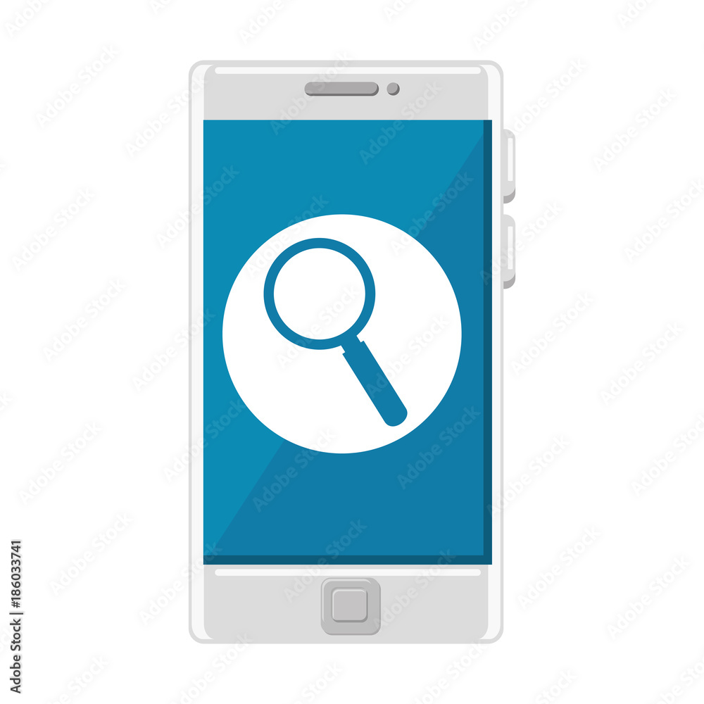 smartphone device with magnifying glass smartphone device with magnifying glass