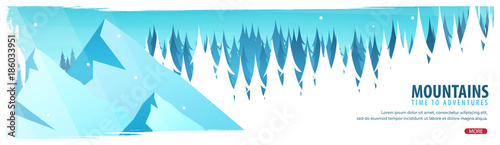 Vector illustration of Climbing, Trekking, Hiking, Mountaineering. Extreme sports, outdoor recreation, adventure in the mountains, vacation.