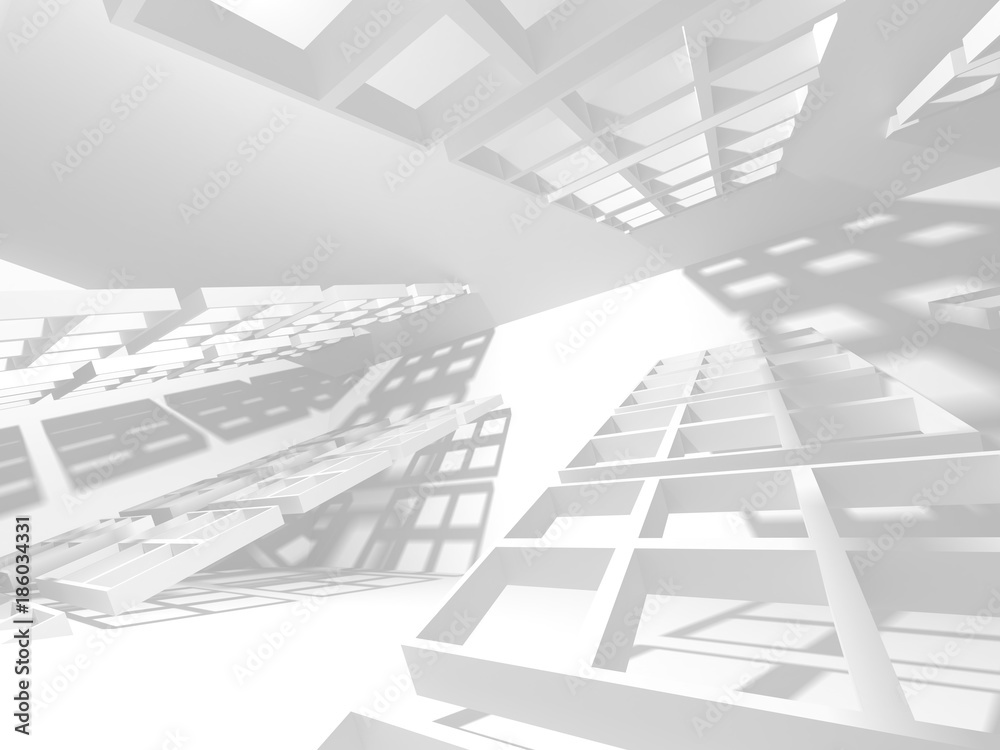 White Architecture Construction Modern Interior Background White Architecture Construction Modern Interior Background