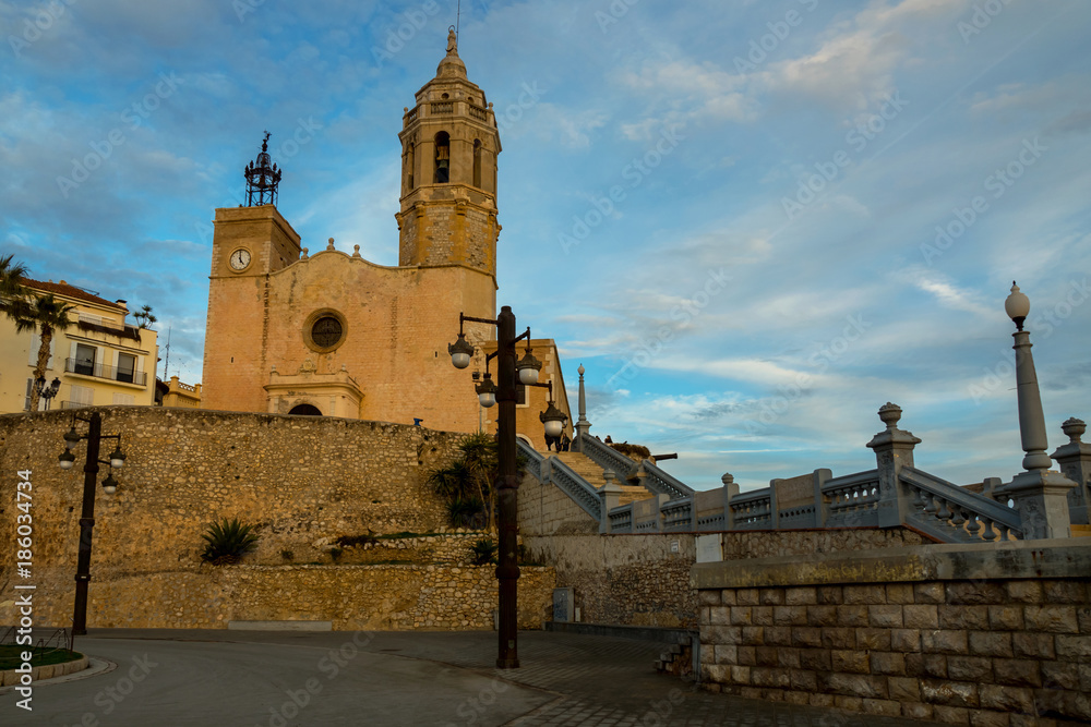 Sant Bartomeu church at Sitges city, near Barcelona.