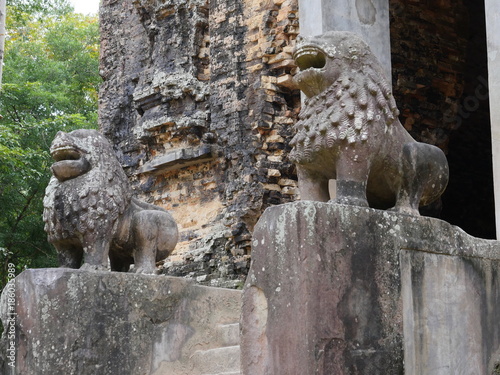 Kampong Thom,Cambodia-December 21, 2017: Sambor Prei Kuk is an archaeological site in Cambodia. It dates from the 7th century. photo