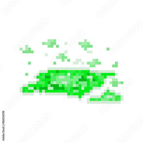 Pixel puddle of radioactive waste