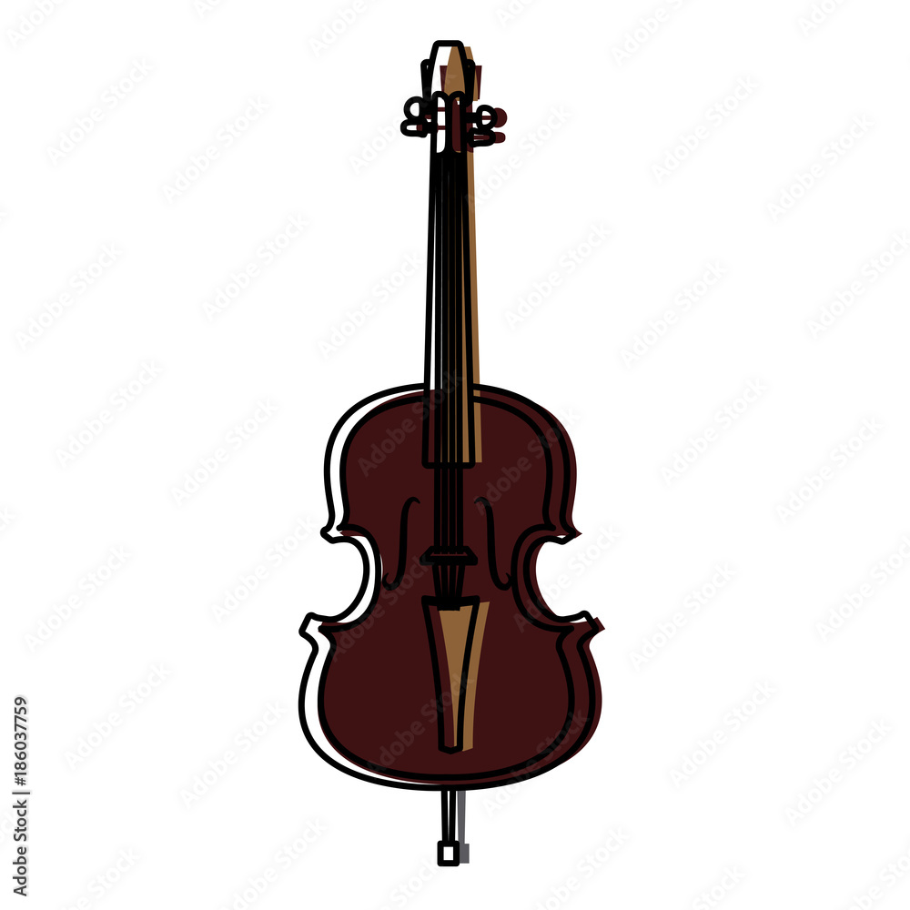 Fototapeta premium Violin music instrument icon vector illustration graphic design