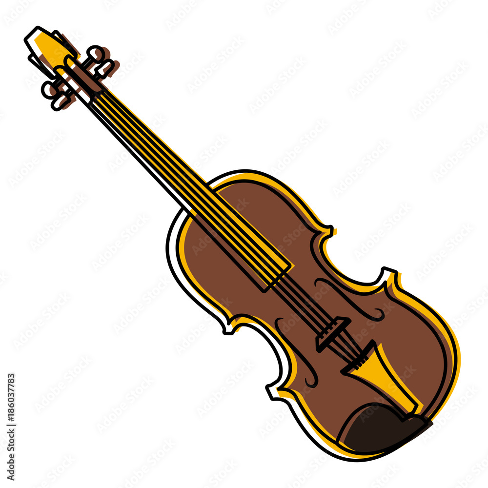 Obraz premium Violin music instrument icon vector illustration graphic design