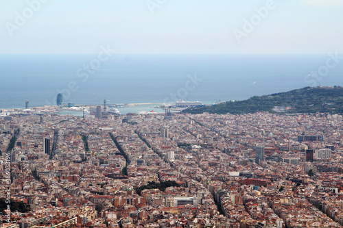 A panoramic view of Barcelona from Tibidabo 
