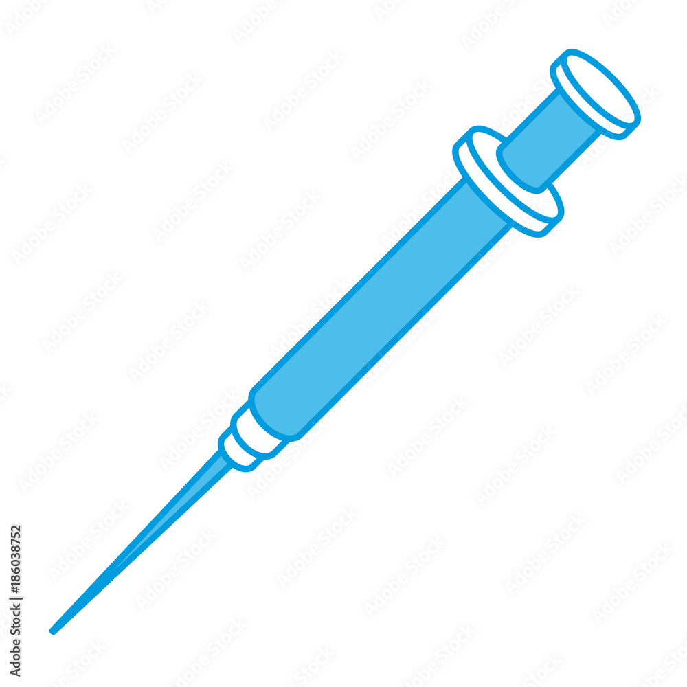 Fototapeta premium Medical syringe isolated icon vector illustration graphic design