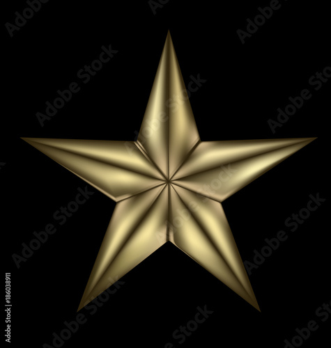 Festive gold star isolated icon