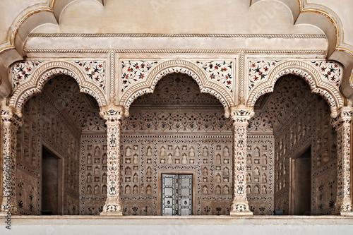 Konstfotografi Many arches inside Red Fort