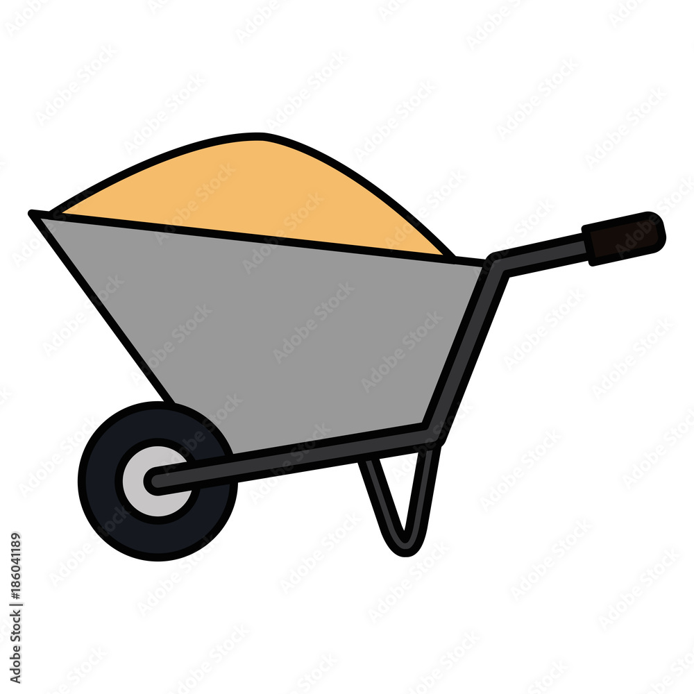 wheel barrow with sand wheel barrow with sand