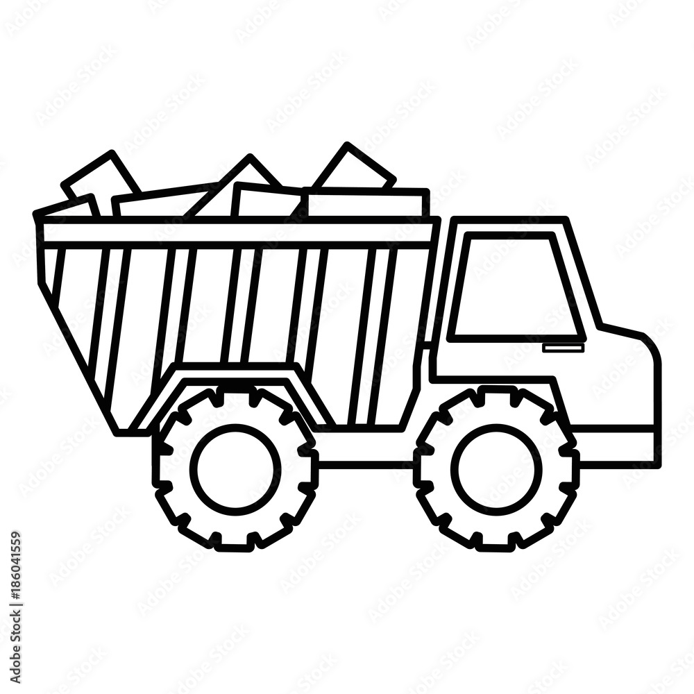 truck dump with bricks truck dump with bricks