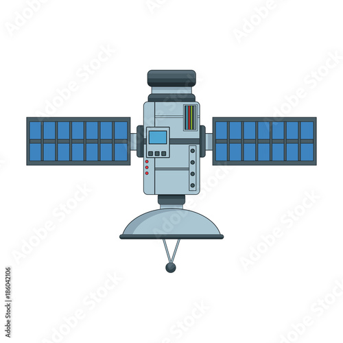 Space Satellite isolated icon vector illustration graphic design