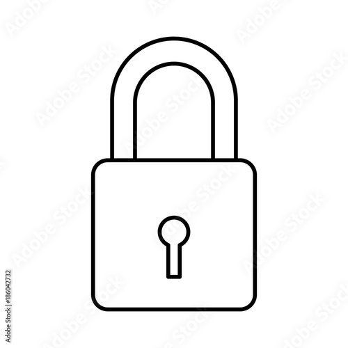 Security padlock symbol icon vector illustration graphic design