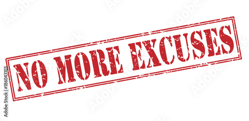Bild auf Leinwand no more excuses vintage red stamp