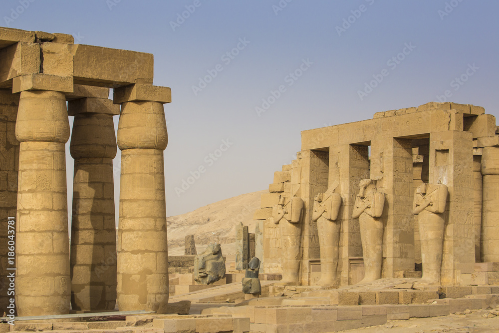 The Temple of Ramesses II (The Ramesseum), West Bank, Luxor, Egypt The Temple of Ramesses II (The Ramesseum), West Bank, Luxor, Egypt