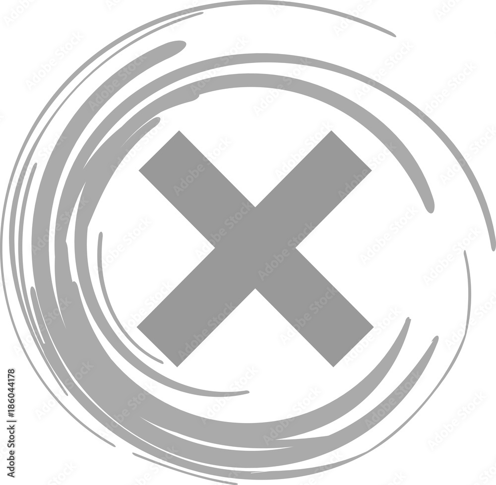 Fototapeta premium Wrong mark . line icon