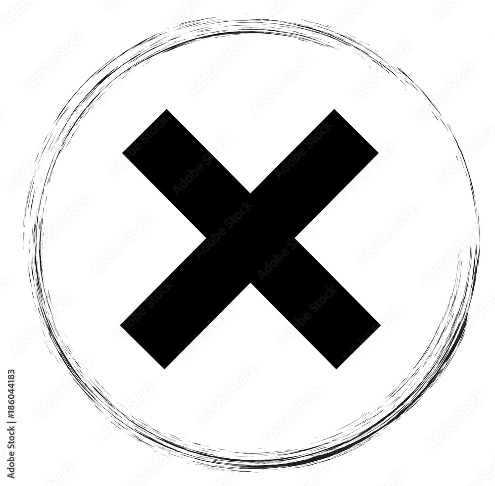 Fototapeta premium Wrong mark . line icon