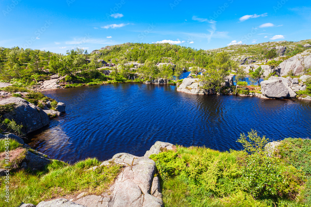 Lake near Preikestolen, Norway