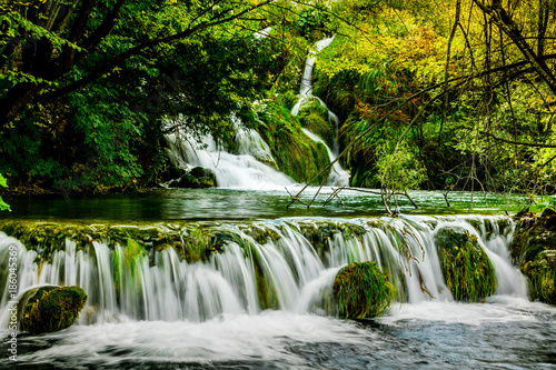 Waterfall in Plitvice Lakes National Park, Croatia