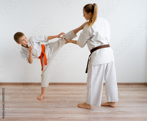 Karate kids training