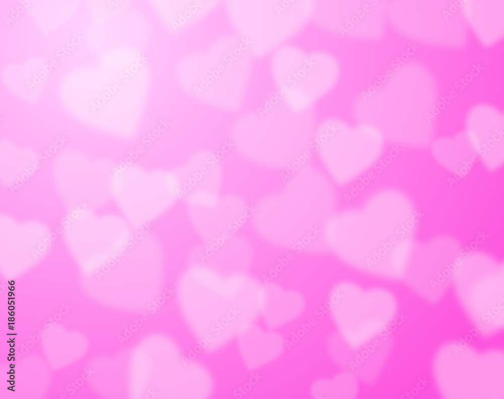 Blurred valentine hearts