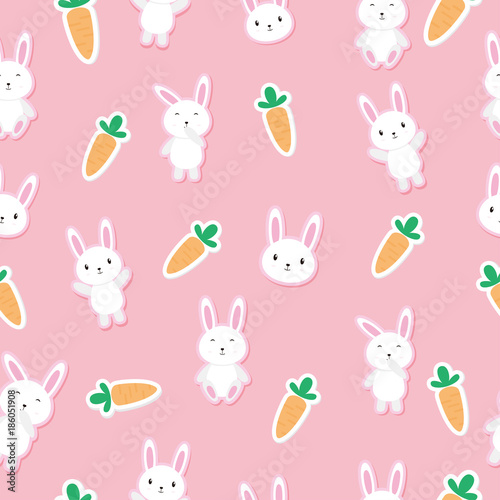 Cute Seamless Bunny Background