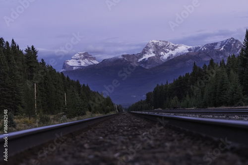 Railway mountain tracks 