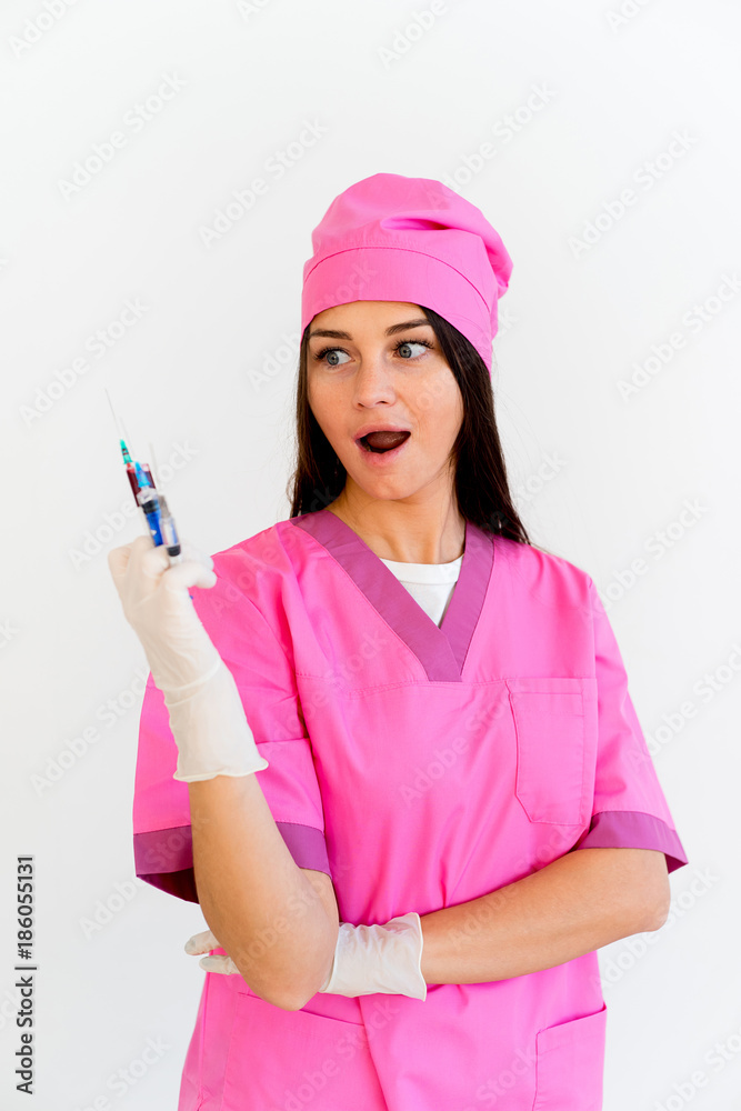 Doctor on white background