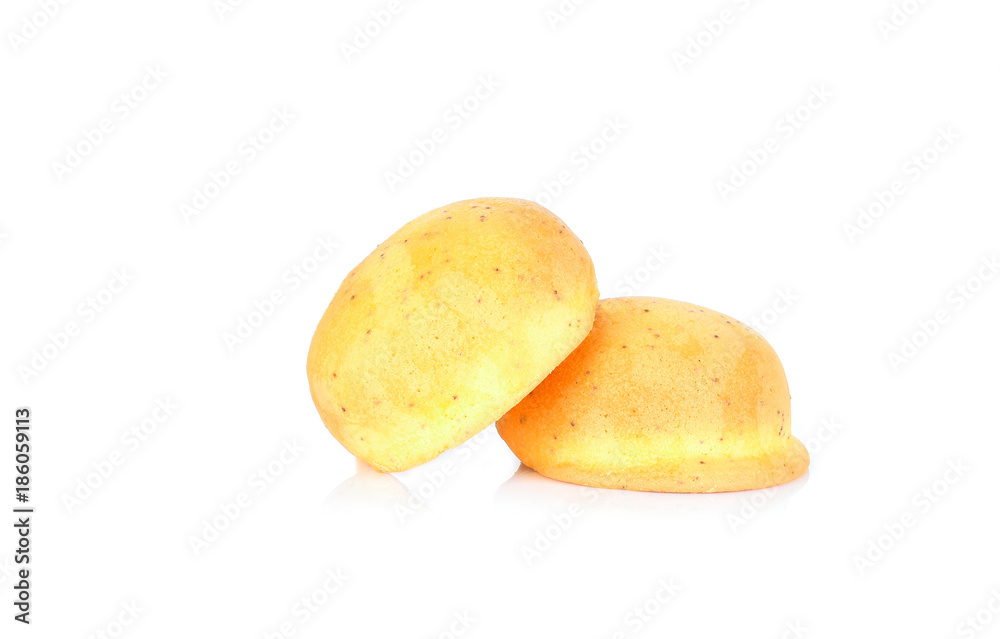 Black Sesame Bread Cookies on white background Black Sesame Bread Cookies on white background