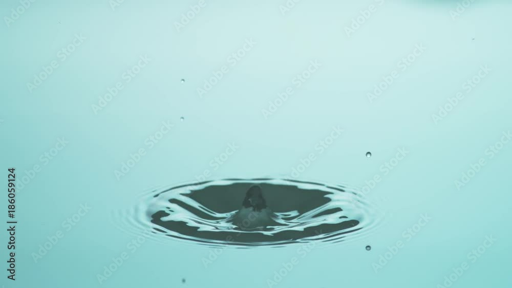 Drop of Water hits Water Surface in Slow Motion - 4K - 1000fps Drop of Water hits Water Surface in Slow Motion - 4K - 1000fps