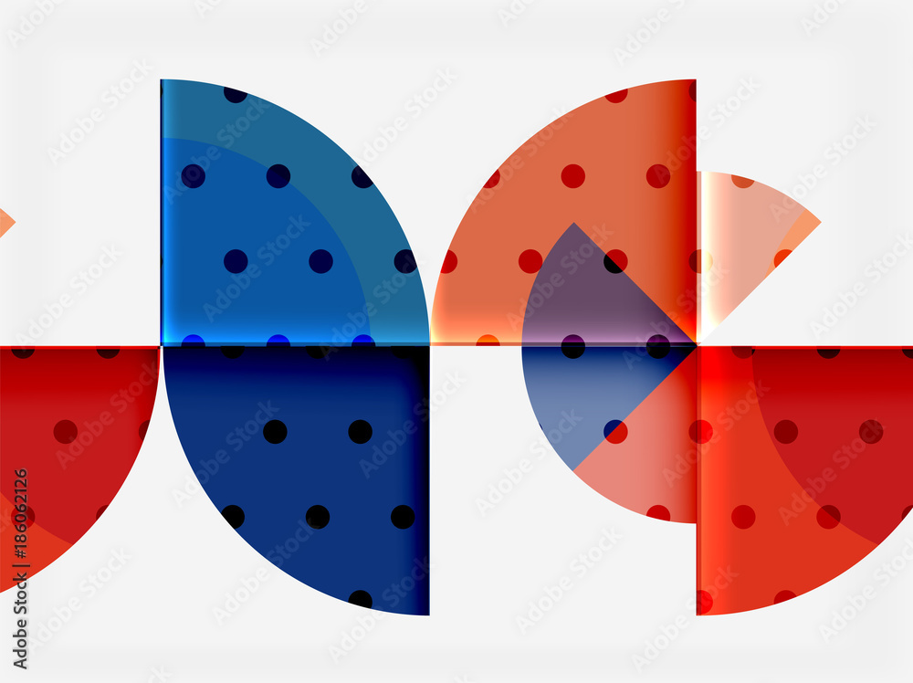 Circle elements on black background