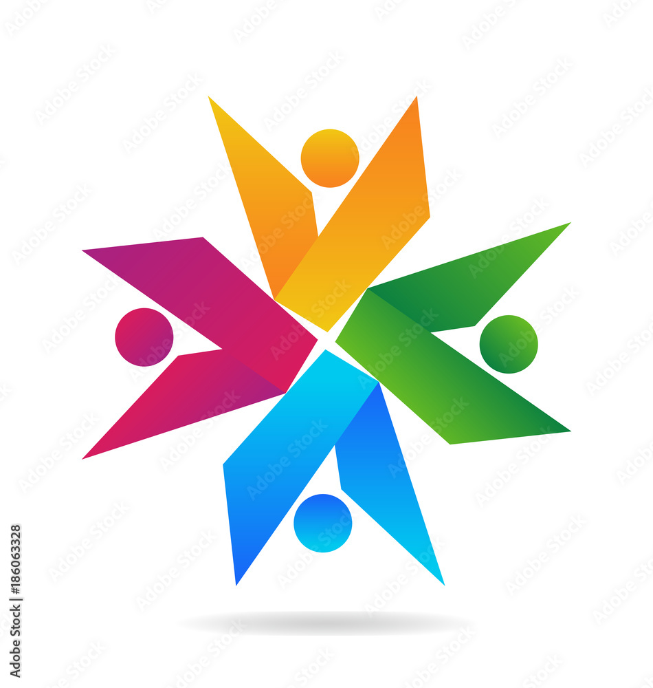 Abstract group of book people icon vector Abstract group of book people icon vector