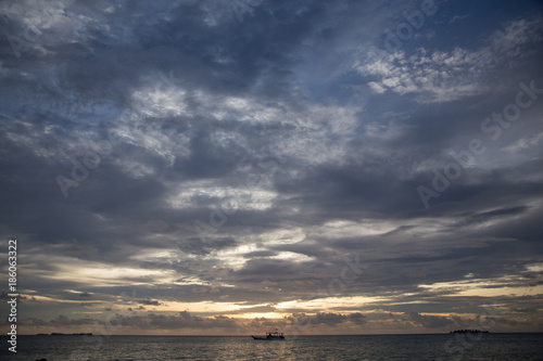 sunset in karimun jawa photo