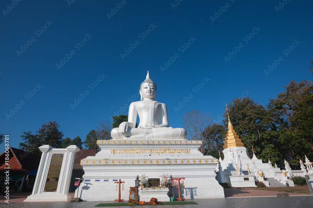 big White Buddha statue in Nan Province
