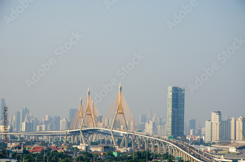 View of bridge and building Thailand