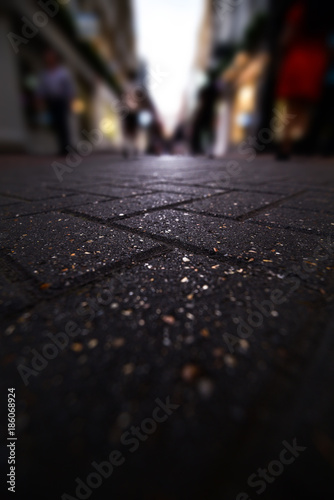 Urban Road City Landscape Cobblestone Blur