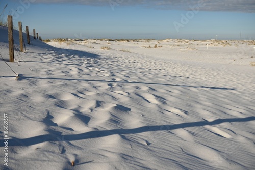 Pristine white sand Gulf coast beach and sand dunes on Okaloosa Island, Florida / USA. photo