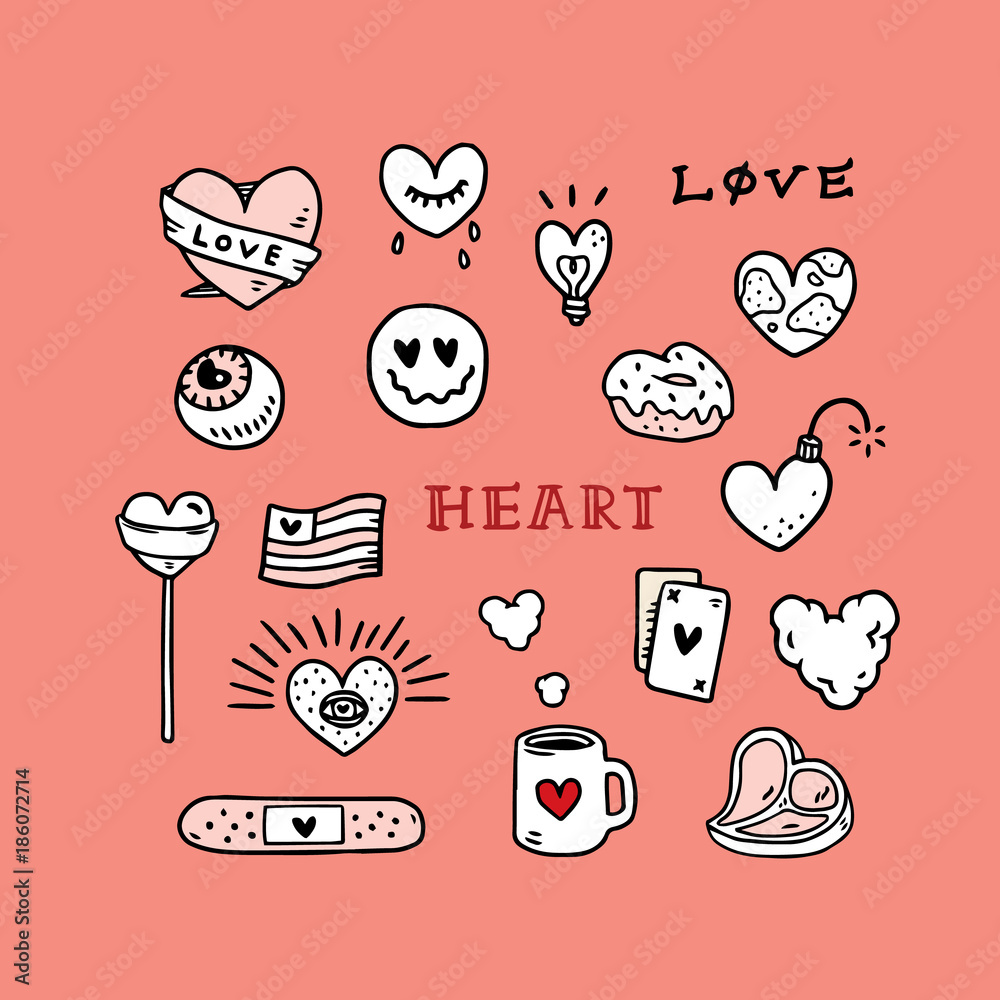 Vintage Valentines Day Tattoo Flash Poster for Sale by JannaMariee   Redbubble