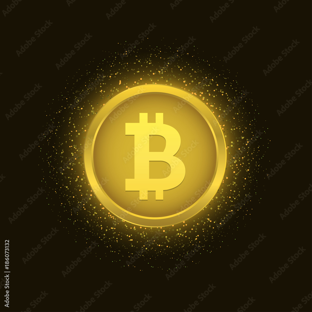 Golden Bitcoin coin Golden Bitcoin coin