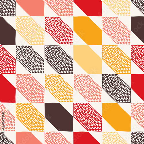 seamless geometric dots doodle pattern