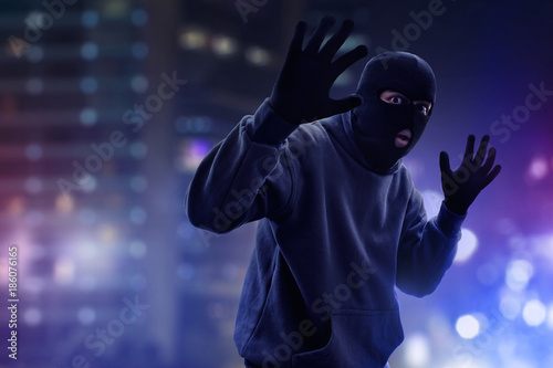 Εκτύπωση καμβά Masked thief caught