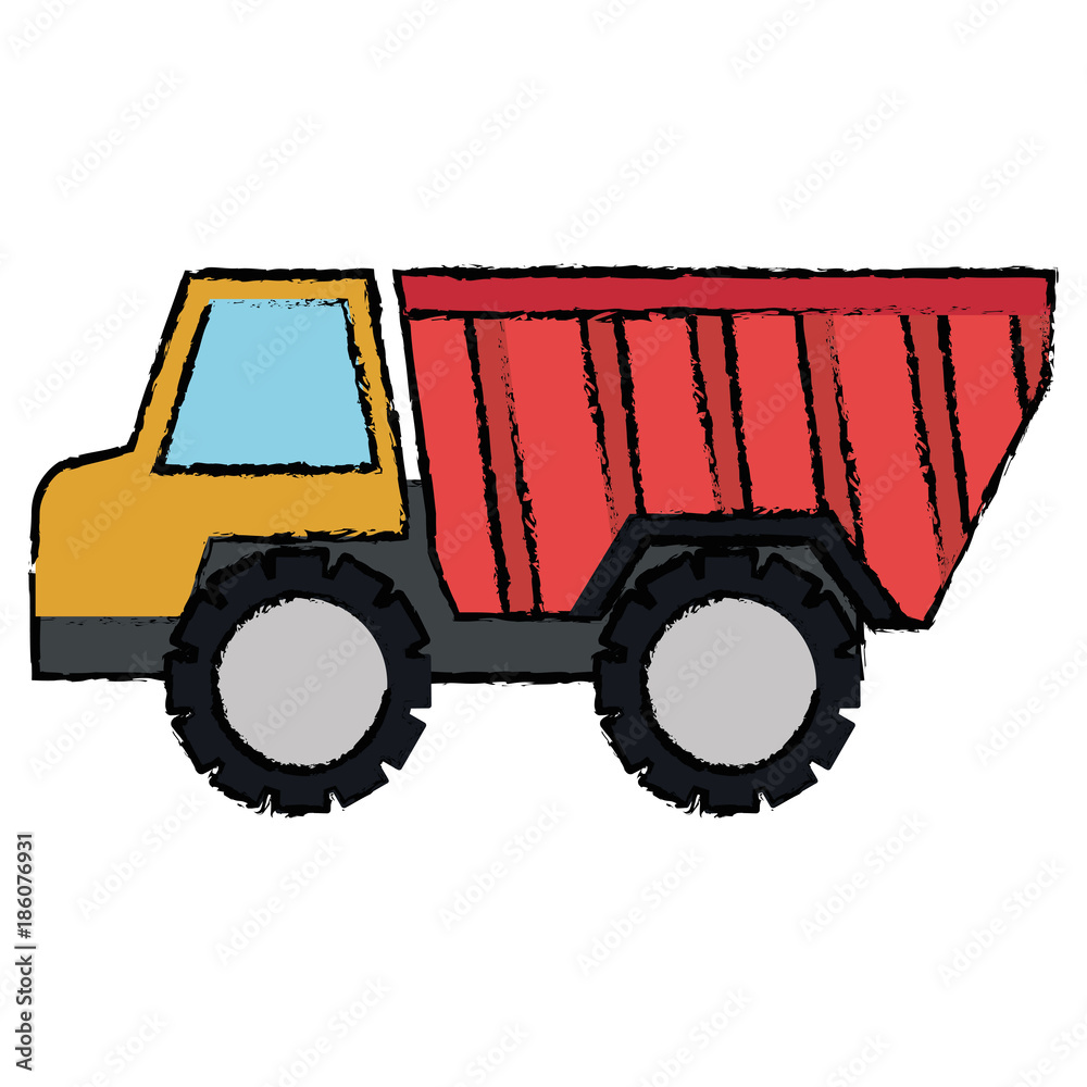 Obraz premium truck dump isolated icon vector illustration design